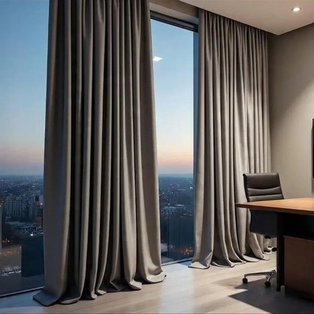 ستائر ويفي خط واحد بلاك اوت - 350x300 سم - رمادي