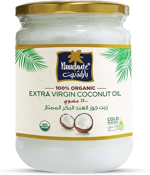 زيت جوز الهند من باراشوت، زيت عضوي بكر معالج م بكر معالج ميكانيكياً ومنقى على خمس مراحل